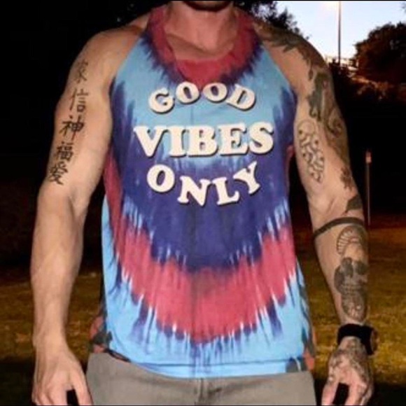 Pacsun graphic tee sleeveless shirt y2k Tie dye tank top retro beachy streetwear - Picture 2 of 9